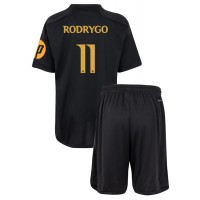 Dětský fotbalový dres Real Madrid Rodrygo Goes #11 2023-24 Třetí Krátký Rukáv (+ trenýrky)